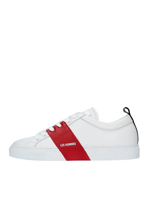 Sneakers modello 19903C in pelle LES HOMMES | 19903CBIANCO-ROSSO
